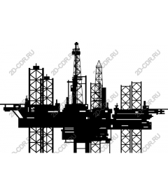 Клипарт нефтяной вышки - промышленное искусство