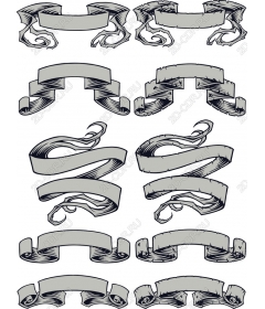 Набор ленточных клипартов