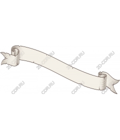 Vintage blank banner with ribbon