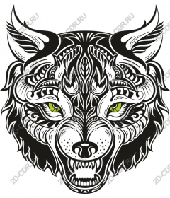 Exquisite wolf head