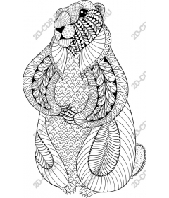  Stylized bear - complex line drawing
