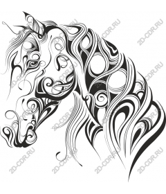 Stylized horse head