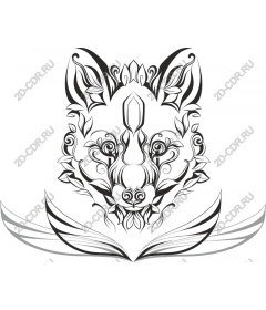  Elegant floral wolf