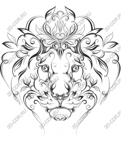  Floral lion