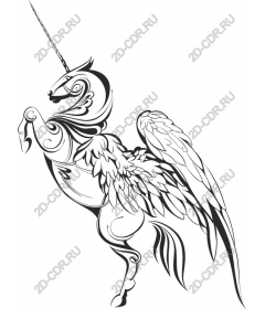  Elegant winged unicorn