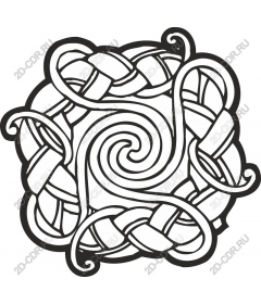  Complex twisted spiral pattern