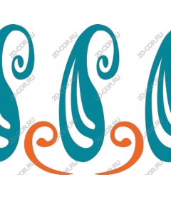  Elegant blue-and-orange swirl