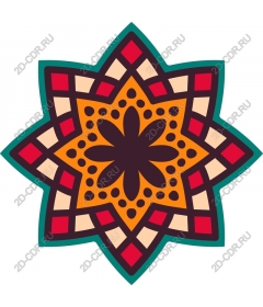  Colorful geometric star