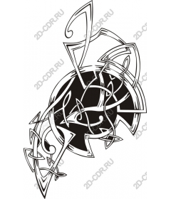 Intricate abstraction in black and white