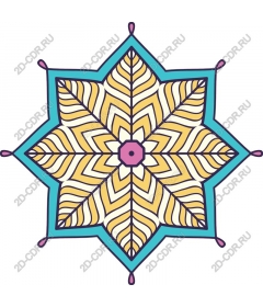 Geometric leaf flower