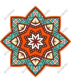  Bright geometric mandala