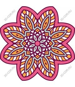  Bright floral mandala