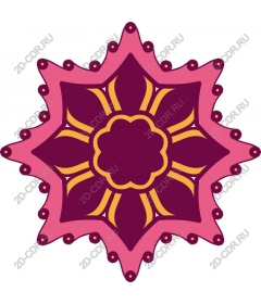  Bright mandala with stars