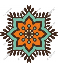 Exquisite floral mandala