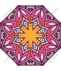  Bright octagonal mandala