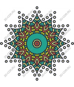  Bright mandala with stars