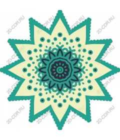 Stunning floral pattern in the shape of a star