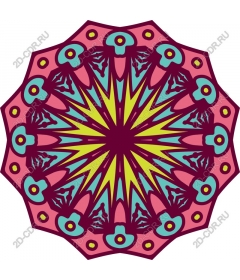 Geometric floral mandala