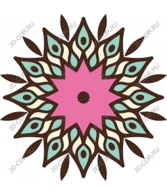  Bright floral mandala