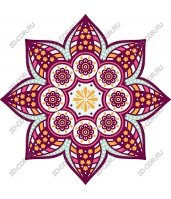  Bright flower mandala