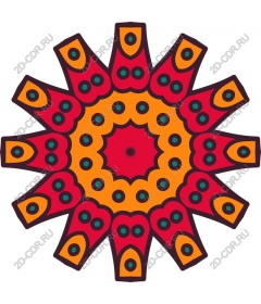  Bright geometric pattern with stars
