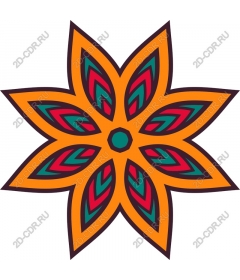  Bright petal-shaped flower