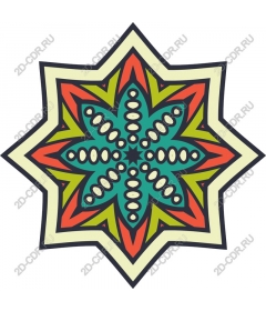 Geometric floral mandala