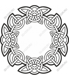Floral frame with Celtic knot
