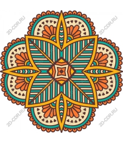  Bright floral mandala