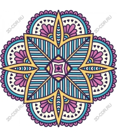  Bright floral work "Mandala"