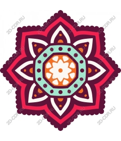  Bright flower mandala