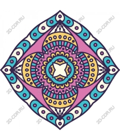  Bright geometric mandala