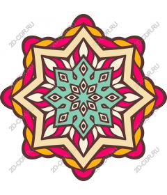  Bright geometric work Mandala