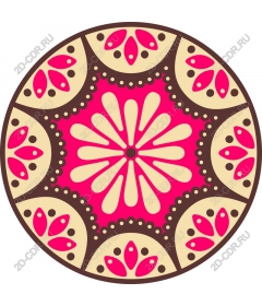  Bright floral circle