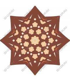 Floral mandala backlit