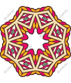  Bright floral mandala
