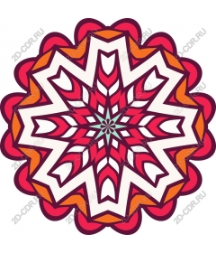 Geometric floral mandala