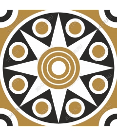 Gold and black geometric star