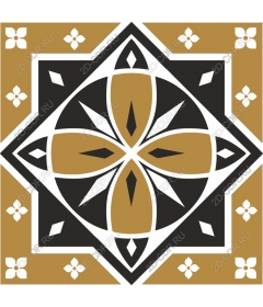 Geometric floral pattern and