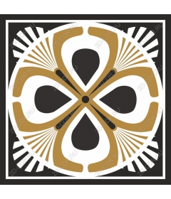 Gold floral mandala