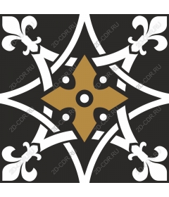 Exquisite geometric pattern, the Fleur-de-Lis