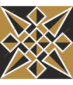 Geometric gold and black