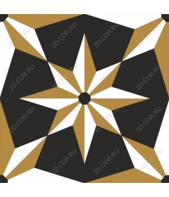 Gold and black geometric pattern Starburst