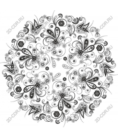  Elegant floral mandala