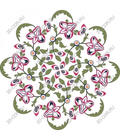 Exquisite floral mandala