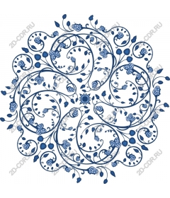  Elegant floral round mandala