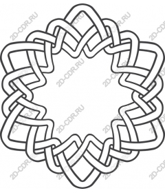  Complex twisted round frame
