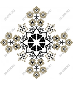 Vintage floral mandala