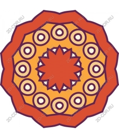 Geometric floral mandala