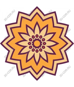  Colorful geometric floral pattern